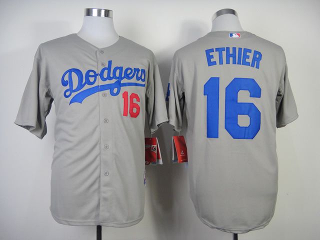 Men Los Angeles Dodgers #16 Ethier Grey MLB Jerseys->washington capitals->NHL Jersey
